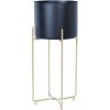 Flowerstand DEIA BLACK M  21,5x20,5xH47cm, black/golden