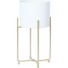 Puķu statīvs DEIA WHITE S 19,5x18xH37cm, balts/zeltīts