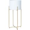Puķu statīvs DEIA WHITE L 24,5x23,5xH57cm, balts/zeltīts