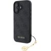 Guess -  Guess 4G Charm Case for iPhone 16 Tone on Tone Grey