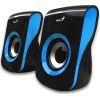 Genius loudspeakers SP-Q180, 2.0, 6W, black and blue, volume control, table, 150Hz-20kHz