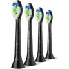 Philips Sonicare W2 Optimal White  standarta zobu birstes uzgalis, 4 gab, melns - HX6064/88