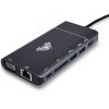Aula OT-95117 8in1 USB-C к HDMI 4K 30Hz + VGA + USB3.0 x2 + PD + 1000M LAN + SD + 3.5mm аудиоразъем