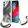 Guess GUHCP12SKSMAGR iPhone 12 mini 5,4" korpuss | pelēks cietais futrālis Marble Collection