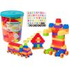 Leantoys Klocki W Wiaderku Edukacyjne Duże Budowlane Zestaw 160 ele.
