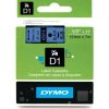 Dymo 45016 (S0720560) Label Tape 12mm x 7m, Black on Blue