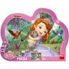 Dino Silhouette Frame Puzzle 25 Pieces: Sofia And Animals
