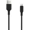 Setty kabelis USB - microUSB 1,0 m 2A melns