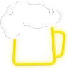 Manta SNL34YET Style Neon Lights Beer yellow/white