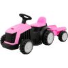 Traktor z Przyczepą Różowy