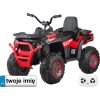 Jokomisiada Duży QUAD na akaumulator dla dziecka 4x4 led światła koła EVA