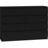 Top E Shop Topeshop M8 140 CZERŃ chest of drawers