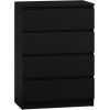 Top E Shop Topeshop M4 CZERŃ chest of drawers