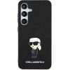 Karl Lagerfeld Samsung  Galaxy A55 A556 czarny/black hardcase Fixed Glitter Ikonik Logo Metal Pin