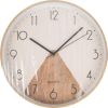 Wall clock WOODY D34cm, wood triangle