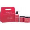 Dove SYLVECO_SET Zimowy Zestaw Do Ciała Czerwony peeling do ciała 265ml + żel pod prysznic 150ml + olejek do ciała 250ml