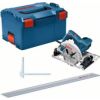 Bosch Hand-held circular saw GKS 55+ GCE Professional (blue, 1,350 watts, L-BOXX, guide rail FSN 1400)