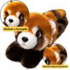 Leantoys Pluszowa Panda Ruda Maskotka Brelok Kółko Karabińczyk 13cm