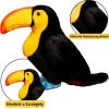 Leantoys Pluszowa Maskotka Przytulanka Tukan Czarny 25cm