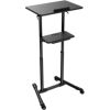 Stiprinājums Gembird Mobile Lecture Desk with Caster Wheels Black