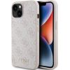 Guess PU 4G Metal Logo Case Aizsargapvalks Priekš Apple iPhone 15 Plus