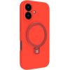 Evelatus Apple  iPhone 16 Premium Magsafe with Stand Soft Touch Silicone Case Red