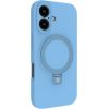 Evelatus Apple  iPhone 16 Premium Magsafe with Stand Soft Touch Silicone Case Blue