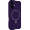 Evelatus Apple  iPhone 16 Premium Magsafe with Stand Soft Touch Silicone Case Purple