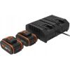 Worx Zestaw akumulator 4,0 Ah 2x + ładowarka WA3611