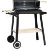 Goodhome GRILL OGRODOWY WÓZEK 83x45,5x86,5CM CZARNY