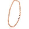 Sudraba ķēdīte Mona Liza 3.1 mm, dimantu apstrādājums #2400077(PAu-R)-bracelet, Sudrabs 925°, sarkanais zelts (pārklājums), garums: 18 cm, 3.6 gr.