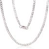 Sudraba ķēdīte Kartjē 2.5 mm, dimantu apstrādājums #2400073(PRh-Gr), Sudrabs 925°, rodijs (pārklājums), garums: 55 cm, 8 gr.