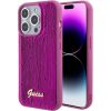 Guess -  Guess Sequin Script Logo Case for iPhone 15 Magenta