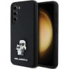Karl Lagerfeld Samsung  Galaxy S24 S921 Silicone Karl&Choupette Metal Pin hardcase Black