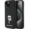 Karl Lagerfeld Apple  Karl Lagerfeld Silicone Ikonik Metal Pin case for iPhone 15 - black