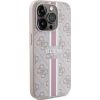Guess Apple  iPhone 15 Pro Case Cover 4G Printed Stripes Pink