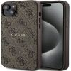 Guess Apple  iPhone 15 4G Collection Leather Metal Logo MagSafe Brown