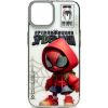 iLike Apple  iPhone 14 PC Silicone Case Spider Sense White Red