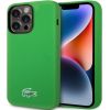 Lacoste Apple  iPhone 15 Pro Max 6.7 Liquid Silicone Microfiber Croc Logo Magsafe Back Cover Green