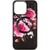 Evelatus Apple  iPhone 15 Pro Leather Case Zipper Design Flower Black