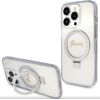 Guess Apple  iPhone 15 Pro Max  IML Ring Stand Glitter MagSafe Case Transparent