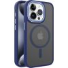 iLike Apple  iPhone 15 Pro Max DUAL METAL FRAME MAGSAFE CASE Blue