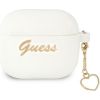 Guess Apple  AirPods 3 cover Silicone Charm Heart Collection White