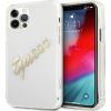 Guess Apple  iPhone 12/12 Pro 6.1 hardcase Vintage Script Gold Transparent Gold