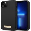 Guess Apple  iPhone 14 6.1 hard case Silicone Logo Plate MagSafe Black