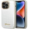 Guess Apple  iPhone 14 Pro 6.1 hardcase Croco Collection Silver