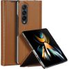 Dux Ducis Samsung  Galaxy Z Fold4 Bril case with a flip wallet stand Brown