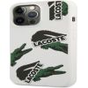 Lacoste Apple  iPhone 13 Pro Max Liquid Silicone Allover Pattern Case White
