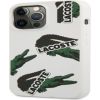 Lacoste Apple  iPhone 13 Pro Liquid Silicone Allover Pattern Case White