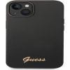 Guess Apple  iPhone 14 Plus Liquid Silicone Metal Logo Case Black